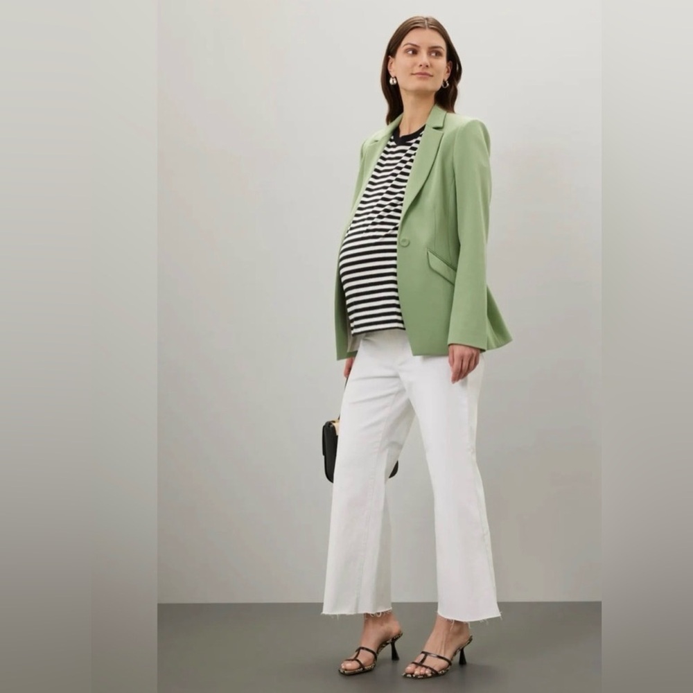 EUC Paige Anessa White Maternity Jeans